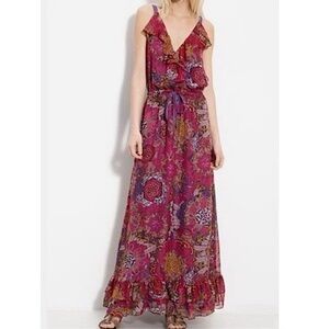 Pure Sugar from Nordstrom Butterfly & Floral Sleeveless Maxi Dress Size Large